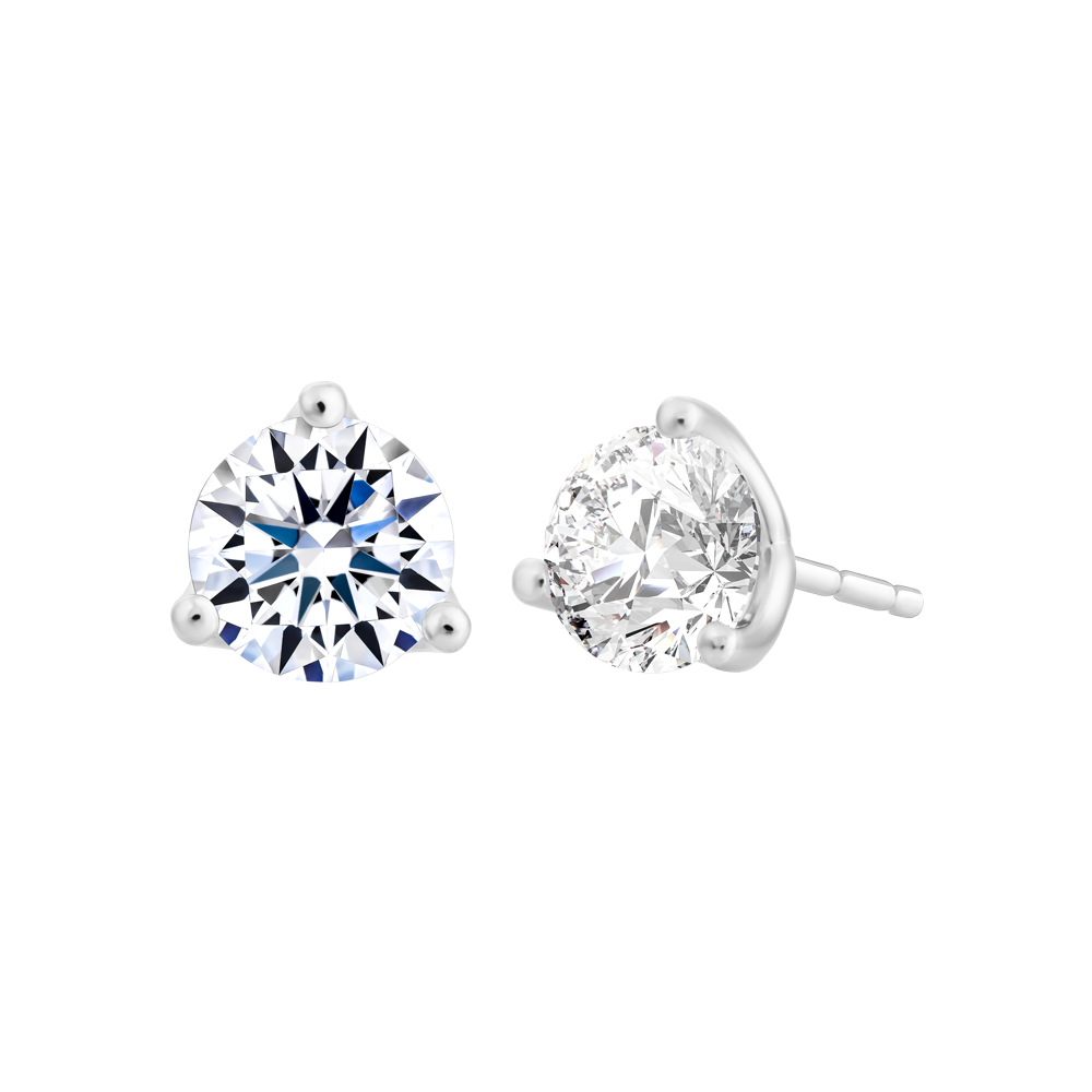 Hoa tai đính đá CZ vàng 14K Justina 5C