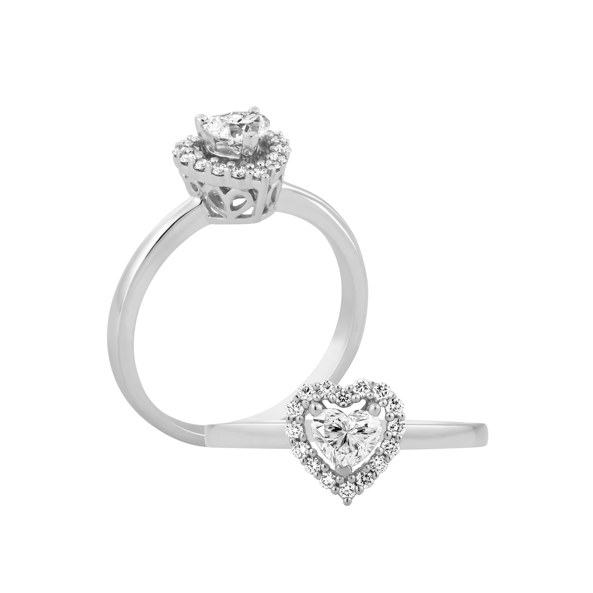 Nhẫn nữ kim cương viên vàng 14K Shakira HR 3C