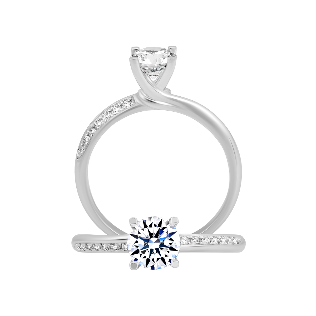 Nhẫn nữ đính đá CZ vàng 18K Fulling 5C