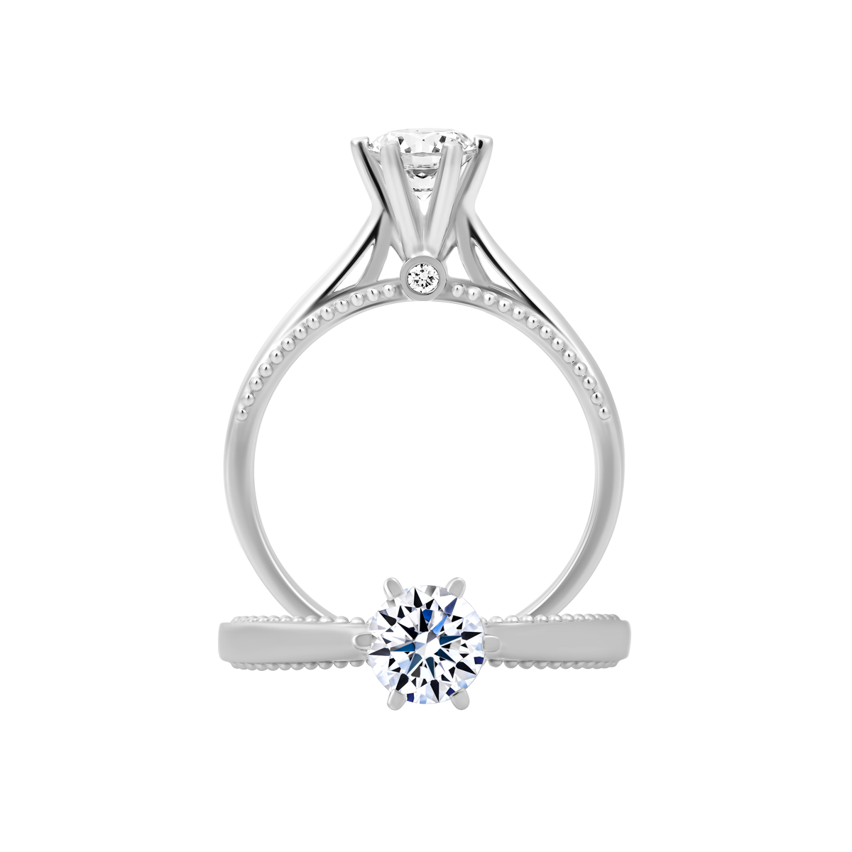 Nhẫn nữ kim cương tấm vàng 14K Dignify 5C