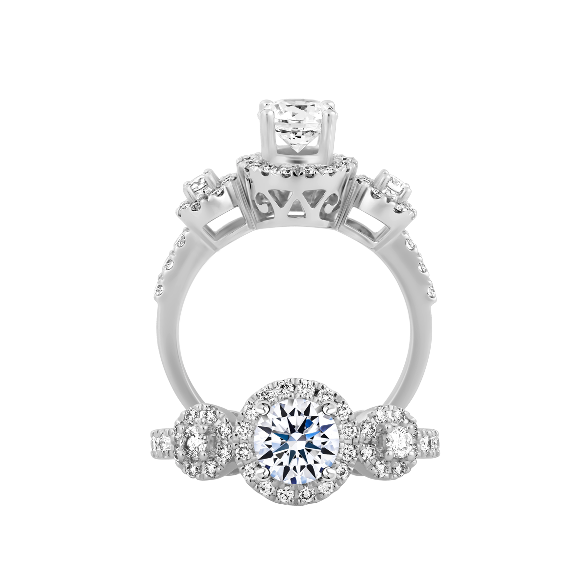 Nhẫn nữ đính đá CZ vàng 14K Quietly 1.5CT