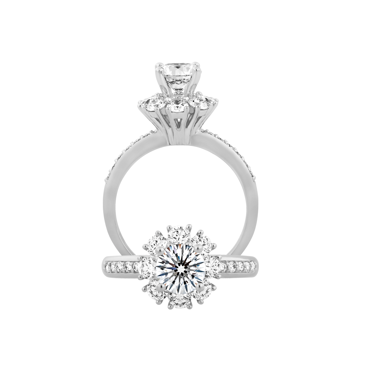 Nhẫn nữ kim cương tấm vàng 14K Alecia N 3C