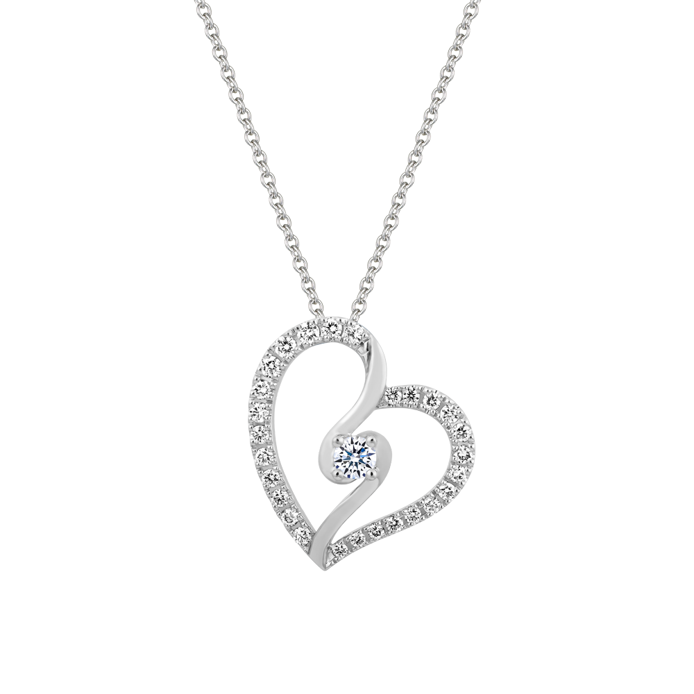Mặt kim cương vàng 14K Amour 5p