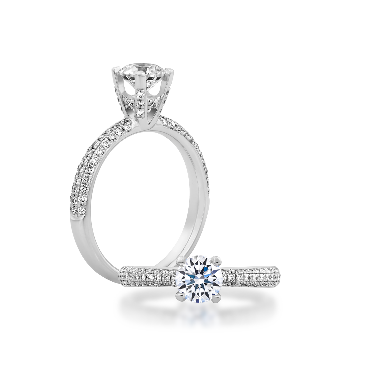 Nhẫn nữ đính đá CZ vàng 14K Lagend N 1CT
