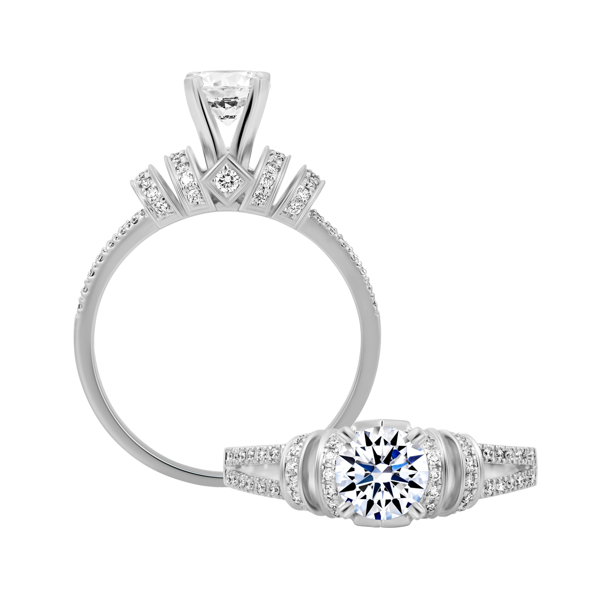 Nhẫn nữ đính đá CZ vàng 14K Almighty N 3C