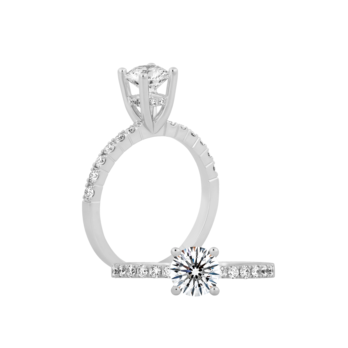 Nhẫn nữ đính đá CZ vàng 14K Gratian 3C