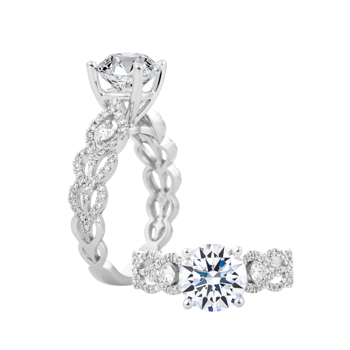 Nhẫn nữ kim cương tấm vàng 14K Valtina 5C