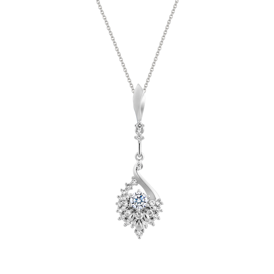 Mặt kim cương 8 Hearts & Arrows vàng 14K Rosella N H&A 2C