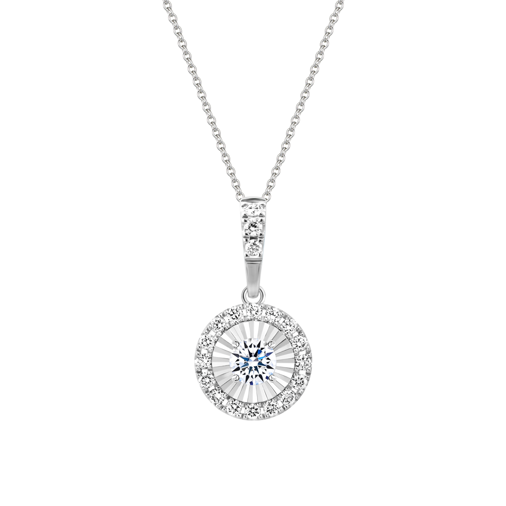 Mặt kim cương 8 Hearts & Arrows vàng 14K Sky D H&A 2C