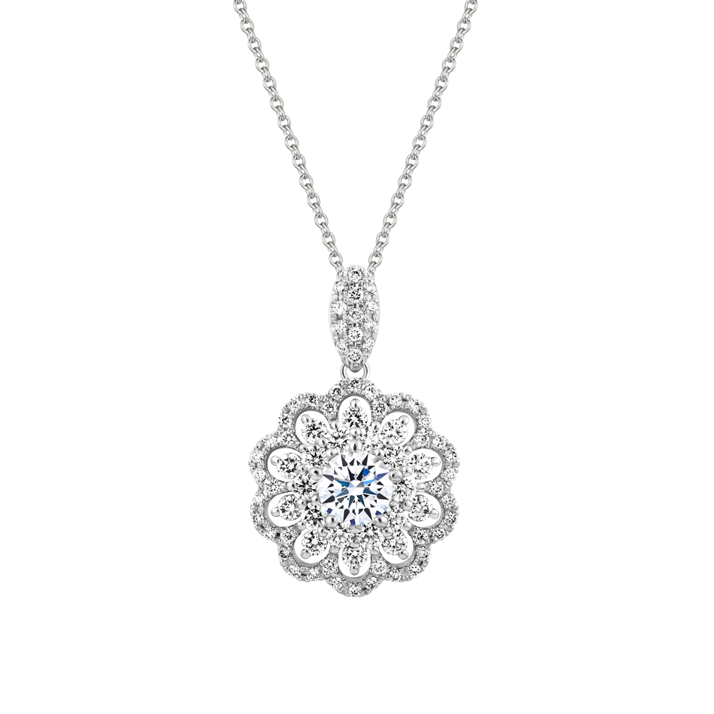 Mặt kim cương tấm vàng 14K Regina 3C