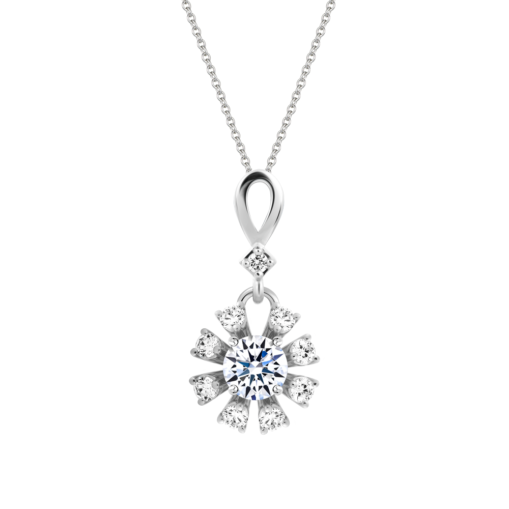 Mặt kim cương 8 Hearts & Arrows vàng 14K Clitus H&A 2C