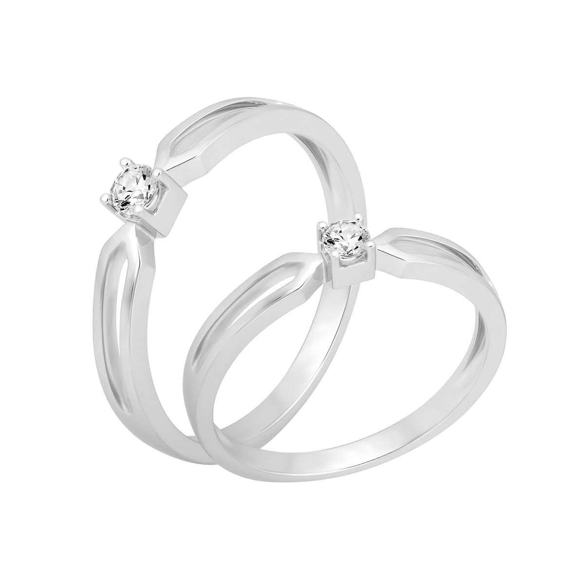 Nhẫn cưới nam đính đá CZ vàng 14K Goodness M