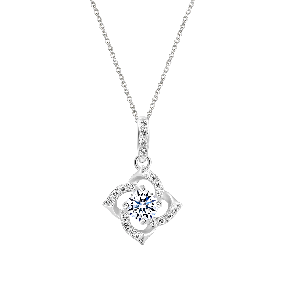Ổ mặt kim cương tấm vàng 14K Floreting 2C