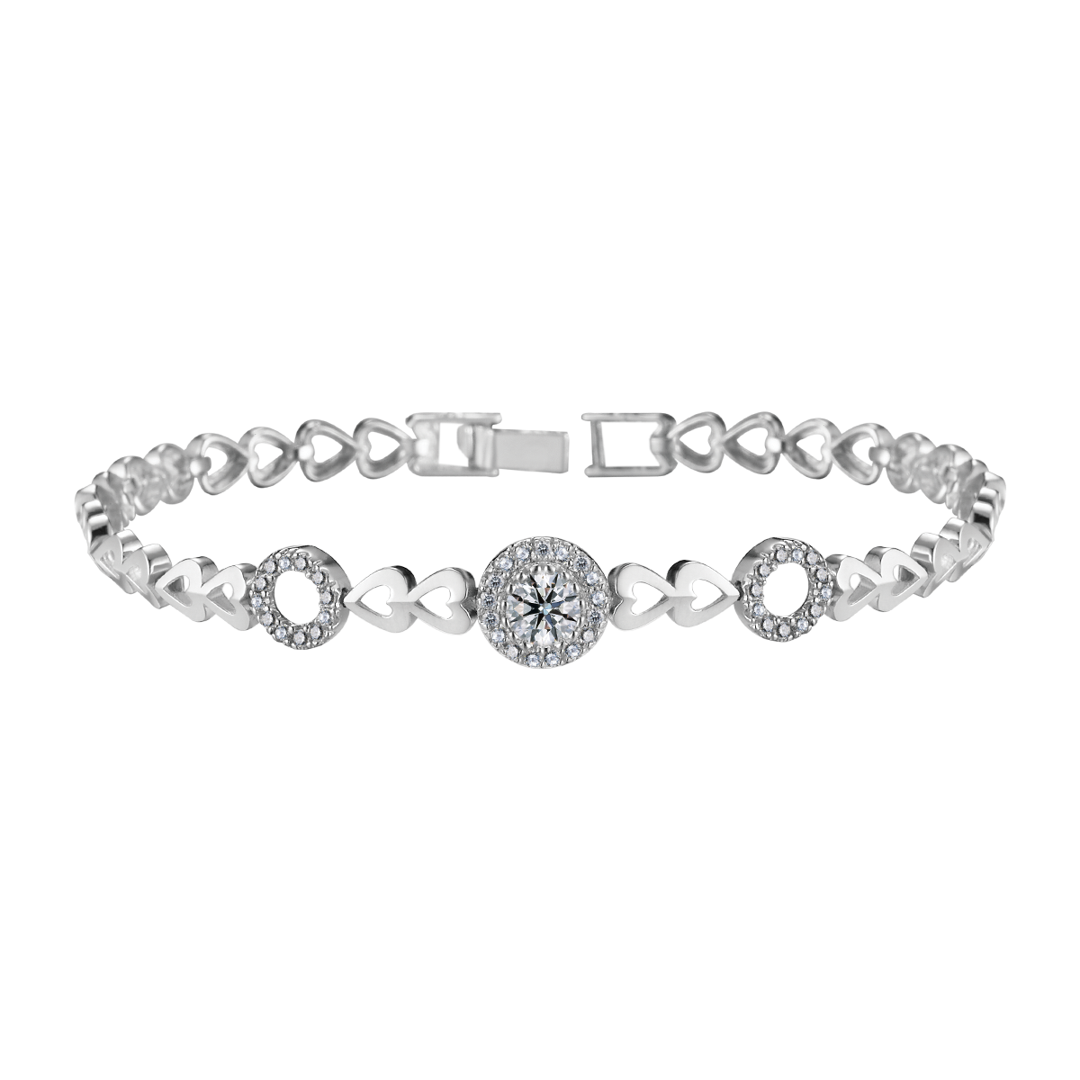 Lắc kim cương tấm vàng 14K Horaz 5C