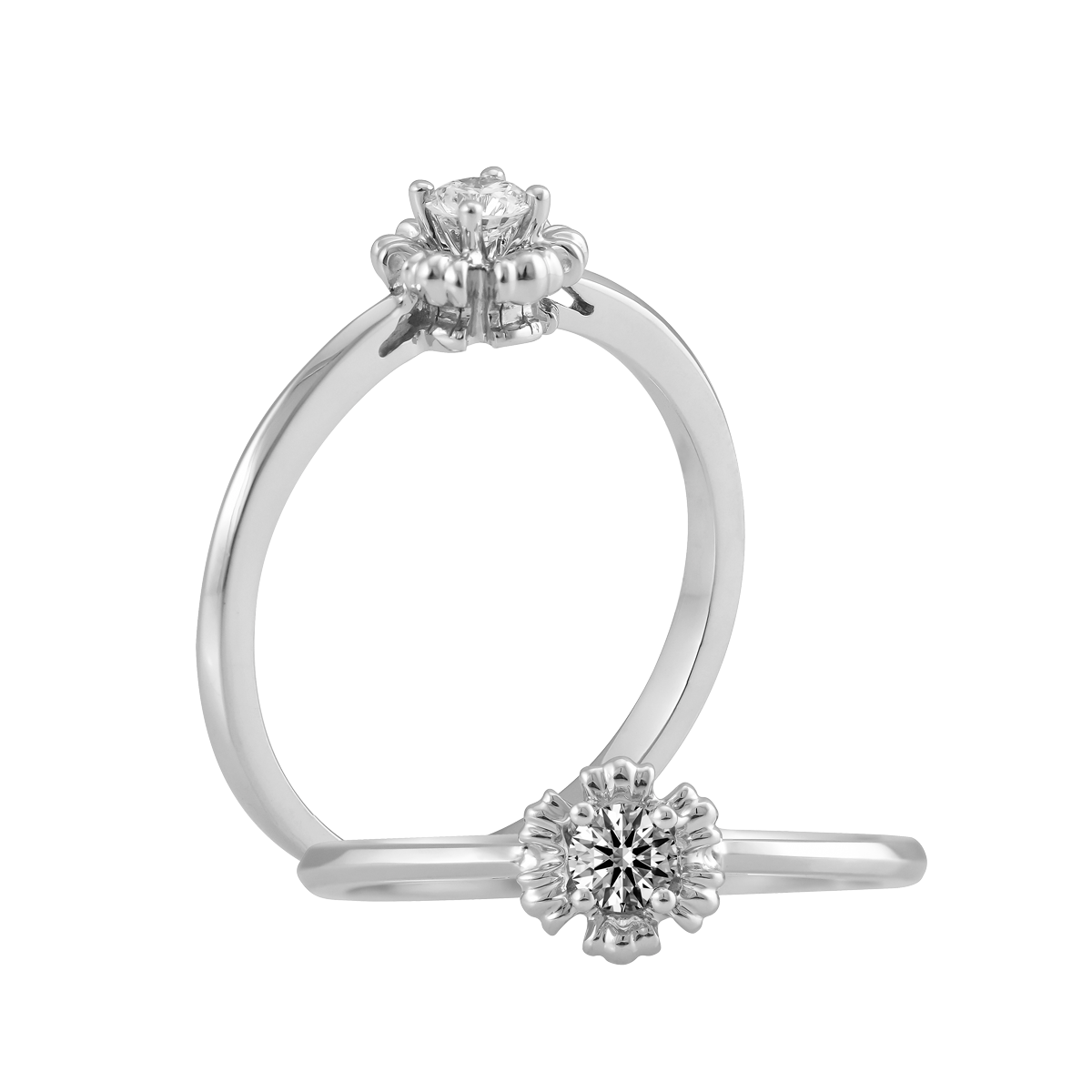 Nhẫn nữ kim cương vàng 14K Kaloni 5p