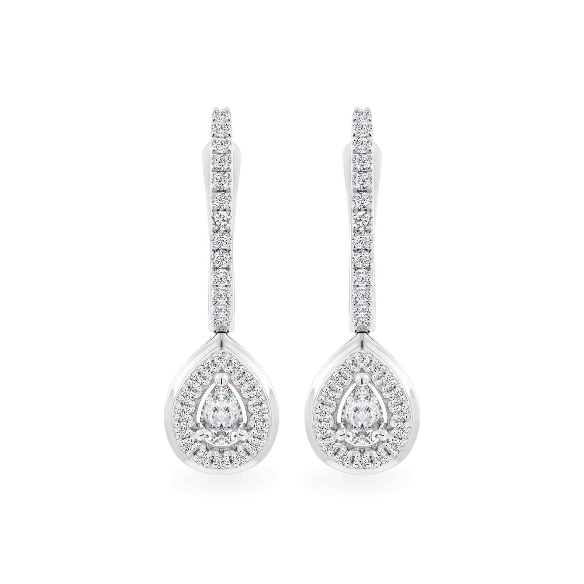 Hoa tai kim cương viên vàng 14K Jena A081 TD