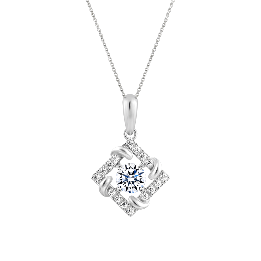 Mặt kim cương tấm vàng 14K Hasmon 3C