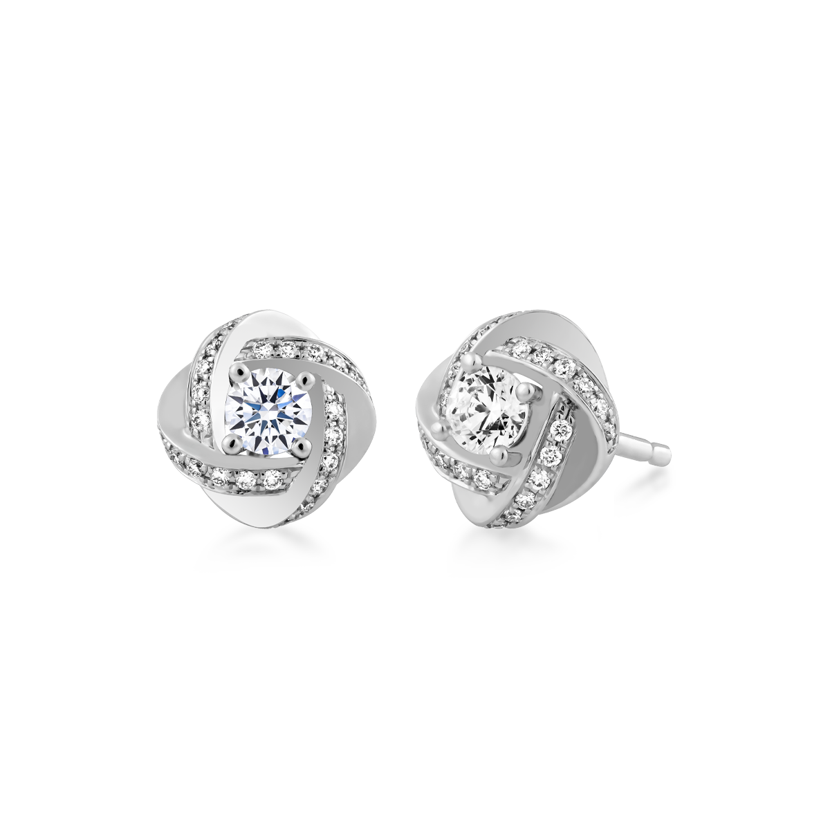 Ổ Bông kim cương tấm vàng 14K Hasmin S 3C