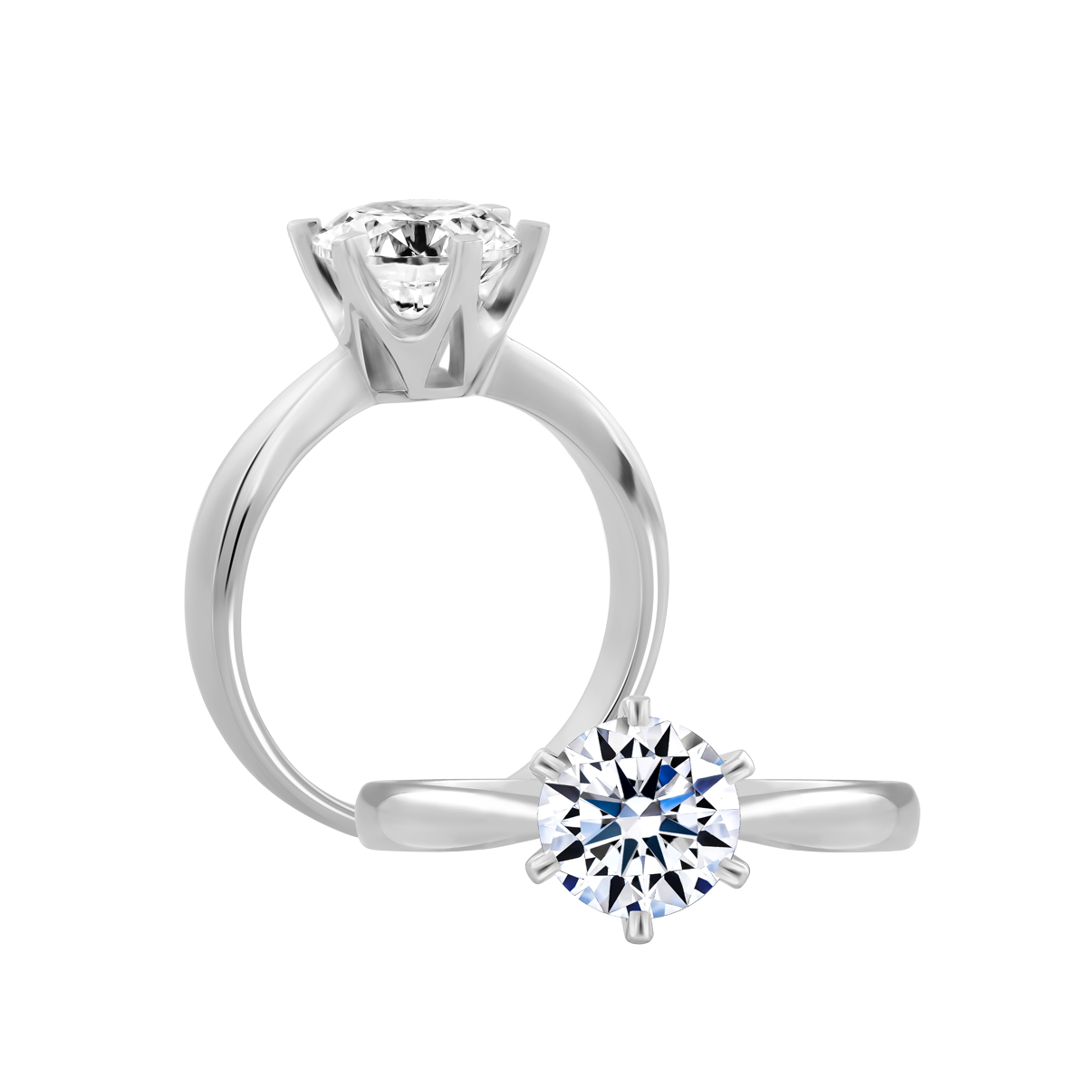 Nhẫn nữ đính đá CZ vàng 14K Prince One N 1CT