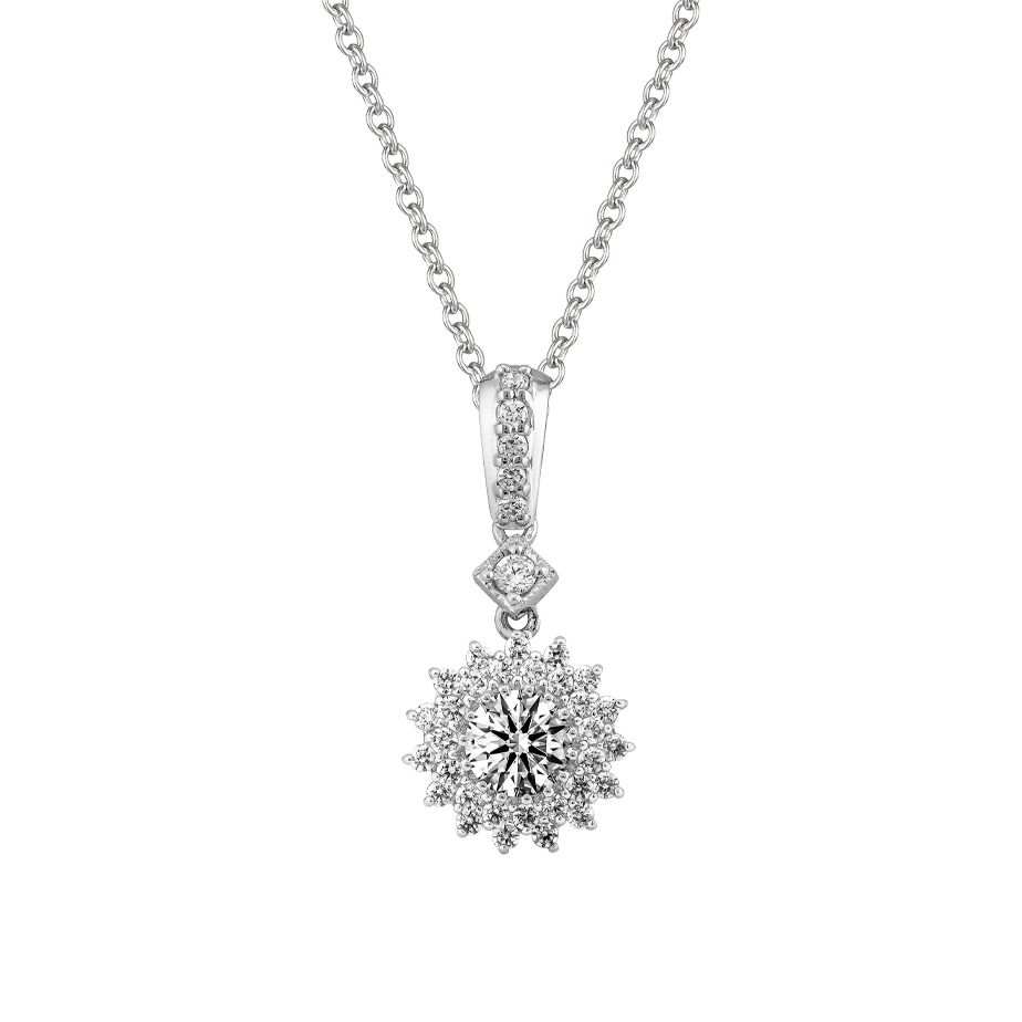 Mặt đính đá CZ vàng 14K Tredway N 2C