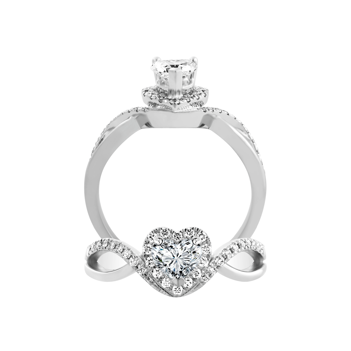 Nhẫn nữ kim cương viên vàng 14K Zelia HR 2C