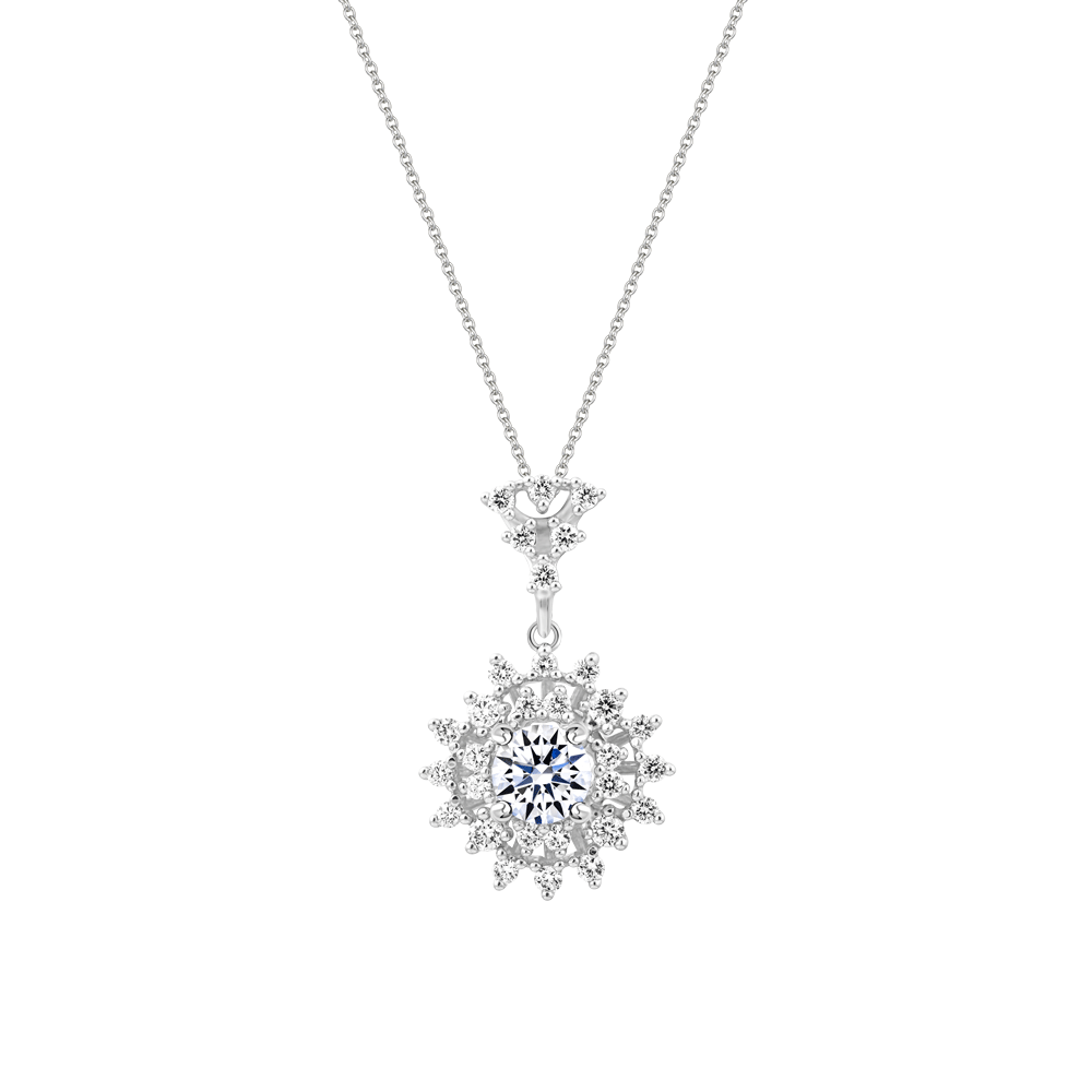 Mặt kim cương tấm vàng 14K Conversion 2C