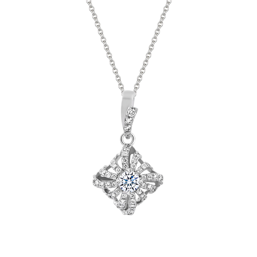 Mặt kim cương 8 Hearts & Arrows vàng 14K Jewel N H&A 2C
