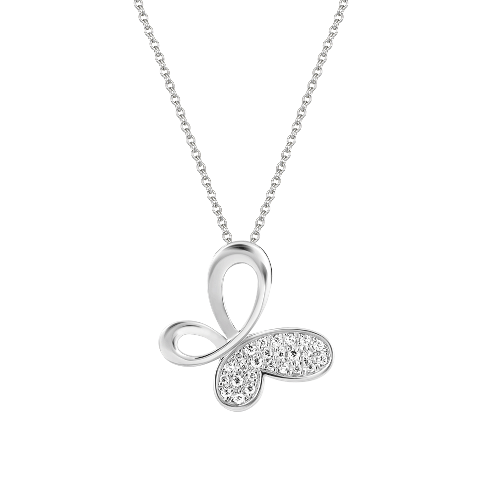 Mặt đính đá CZ vàng 14K Clover