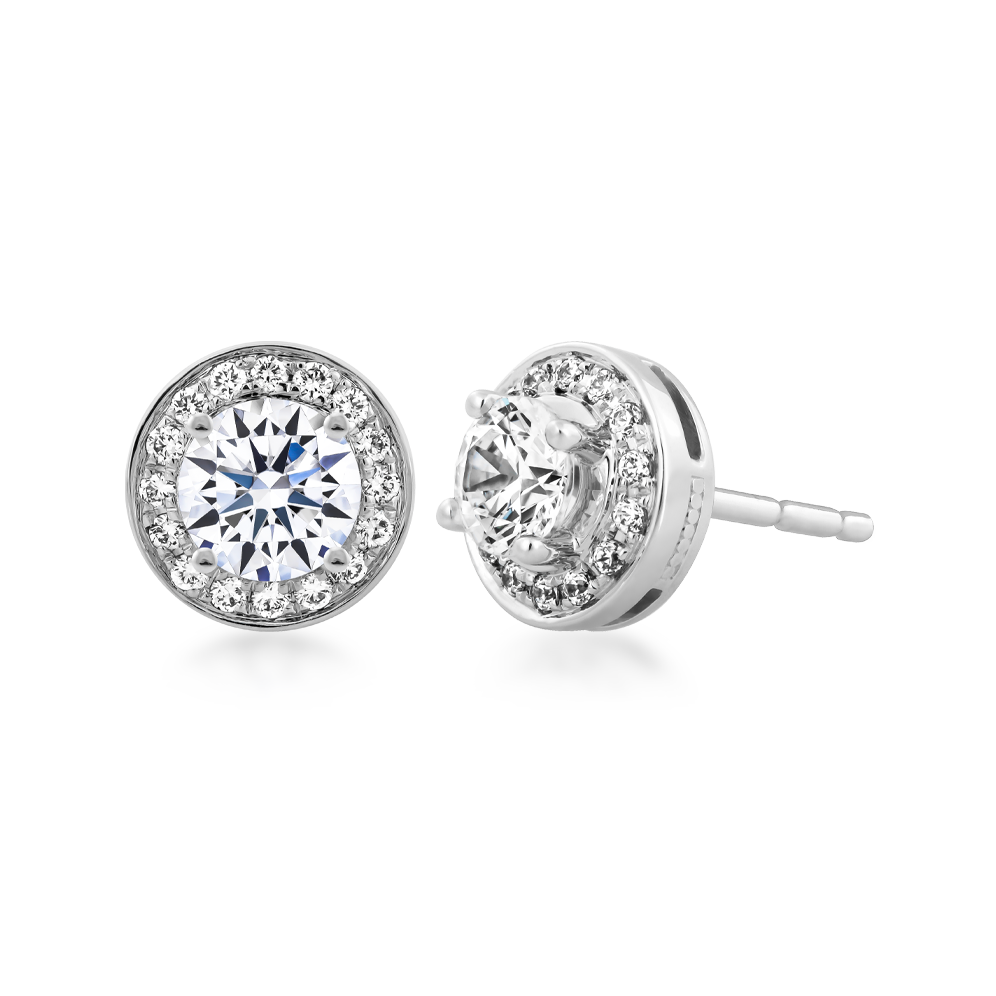 Hoa tai kim cương tấm vàng 14K Patrician N 3C