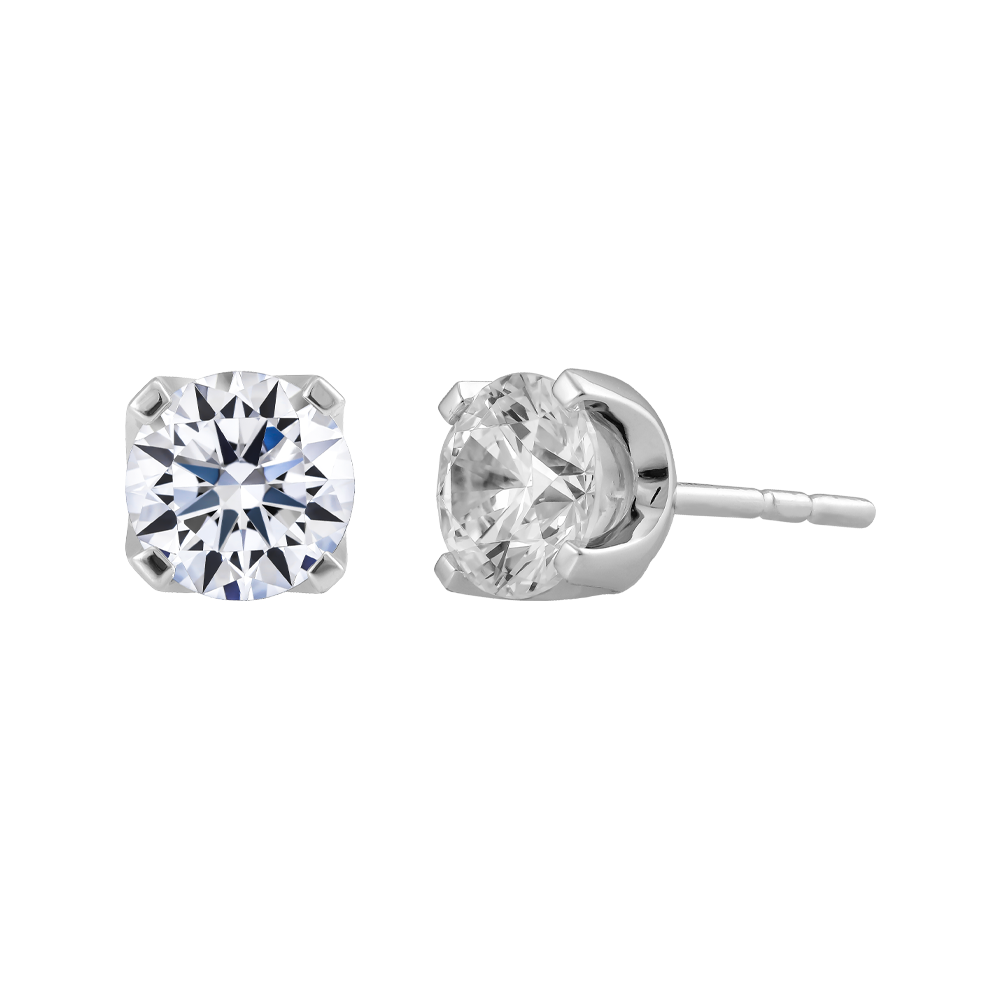 Hoa tai đính đá CZ vàng 14K Mineral 1CT