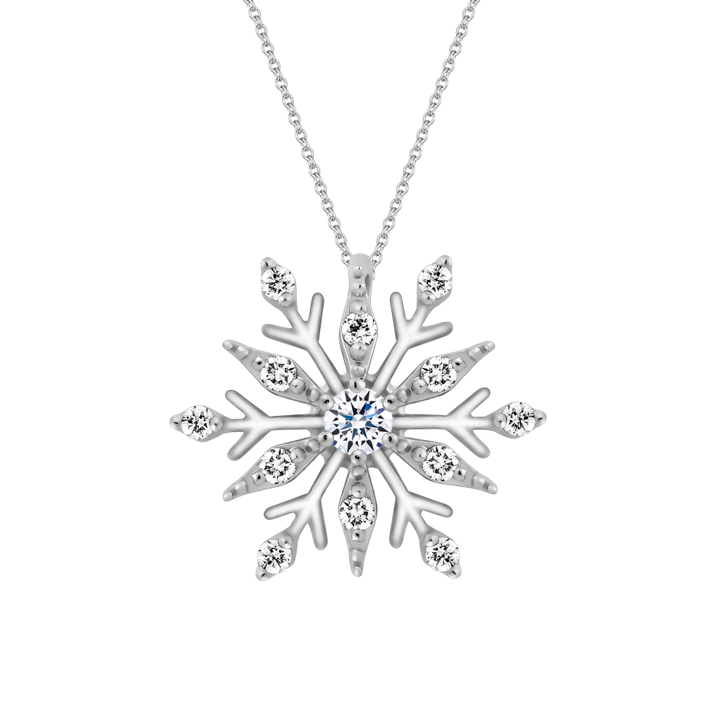Mặt kim cương vàng 14K Light of Snows 5p
