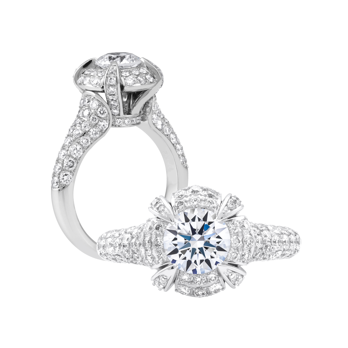 Nhẫn nữ kim cương tấm vàng 14K Parley 1.5CT