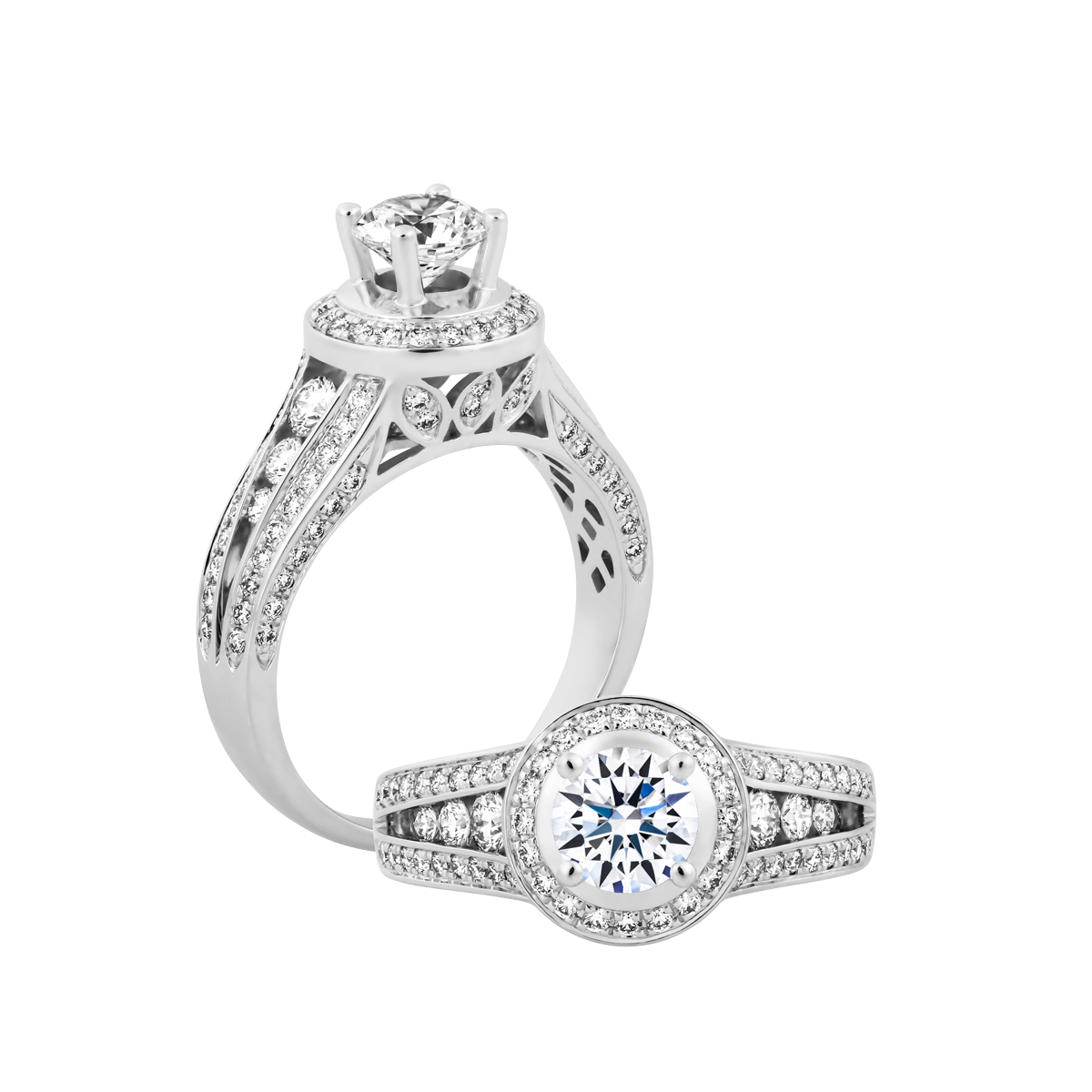 Nhẫn nữ kim cương tấm vàng 14K Loyalty N2 5C