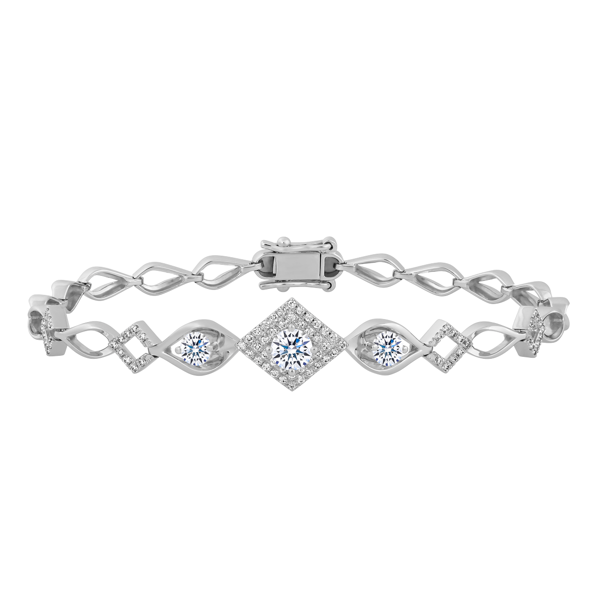 Lắc đính đá CZ vàng 14K Eternal Flame N 3C
