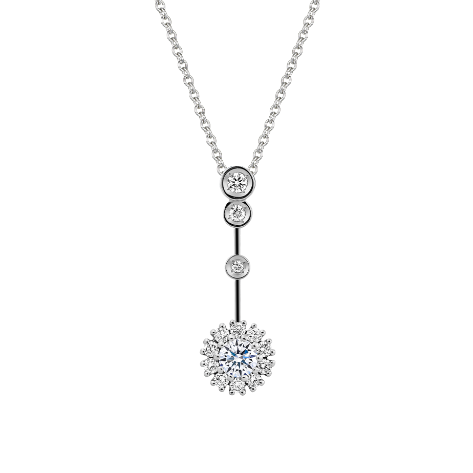 Mặt đính đá CZ vàng 14K Peony N 5C