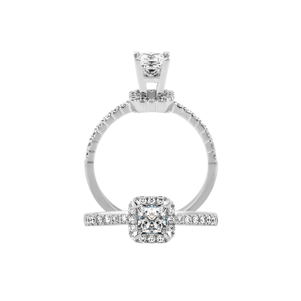 Nhẫn nữ kim cương viên vàng 14K Bandele PR 2C