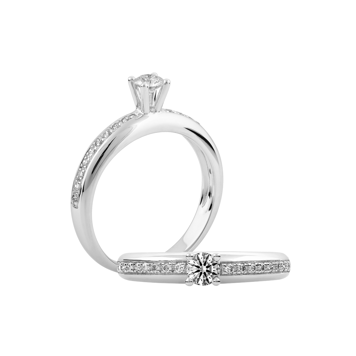 Ổ nhẫn nữ kim cương tấm vàng 14K Abby DN 2C