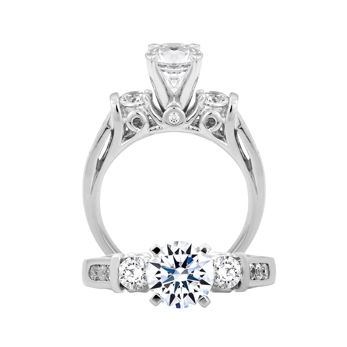 Nhẫn nữ đính đá CZ vàng 14K Godship N 1CT
