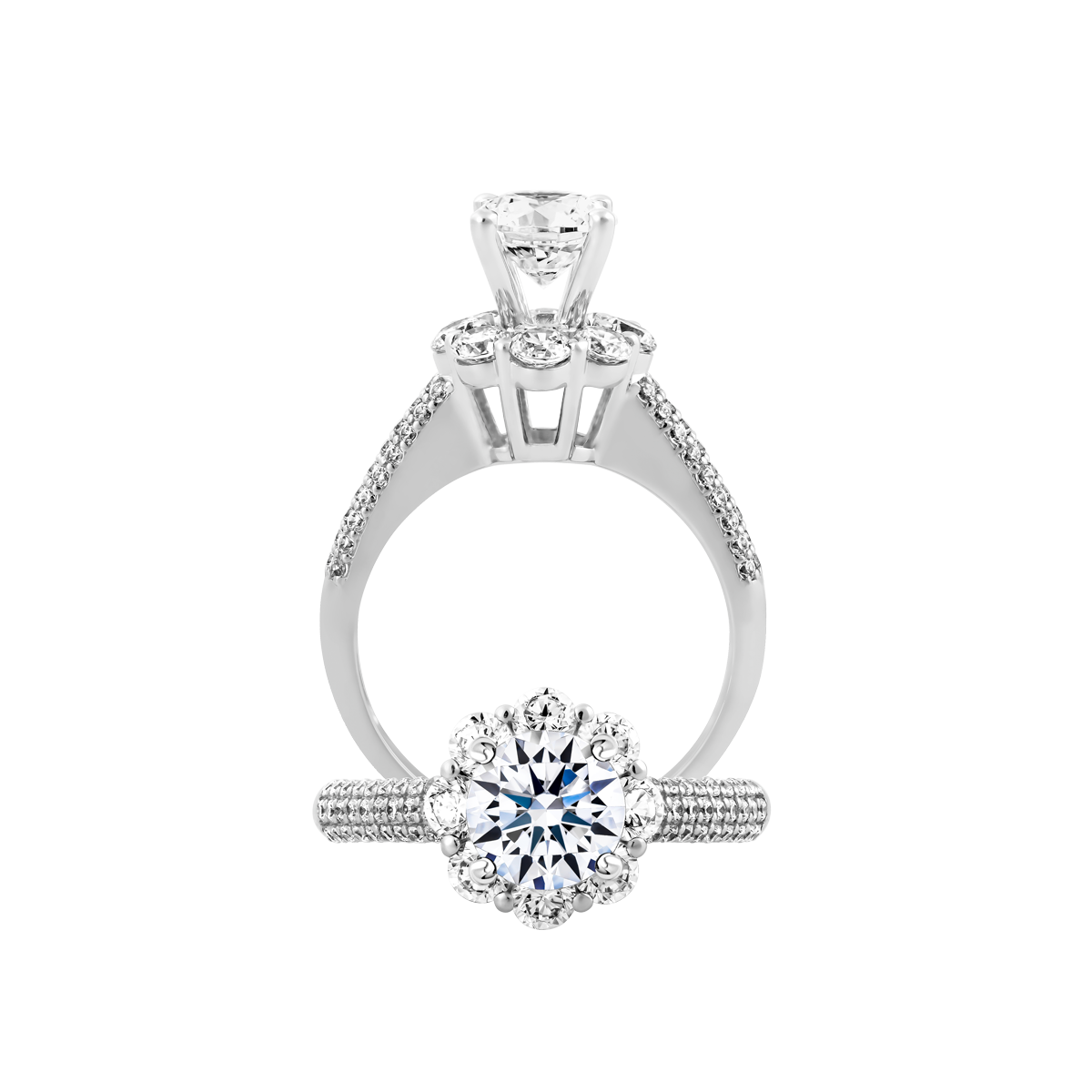 Nhẫn nữ đính đá CZ vàng 14K Basilia N 5C