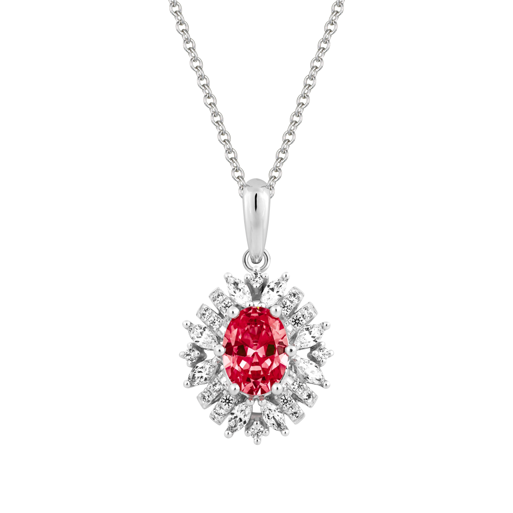Mặt đính đá màu Ruby vàng 14K Rabbin S.Rub