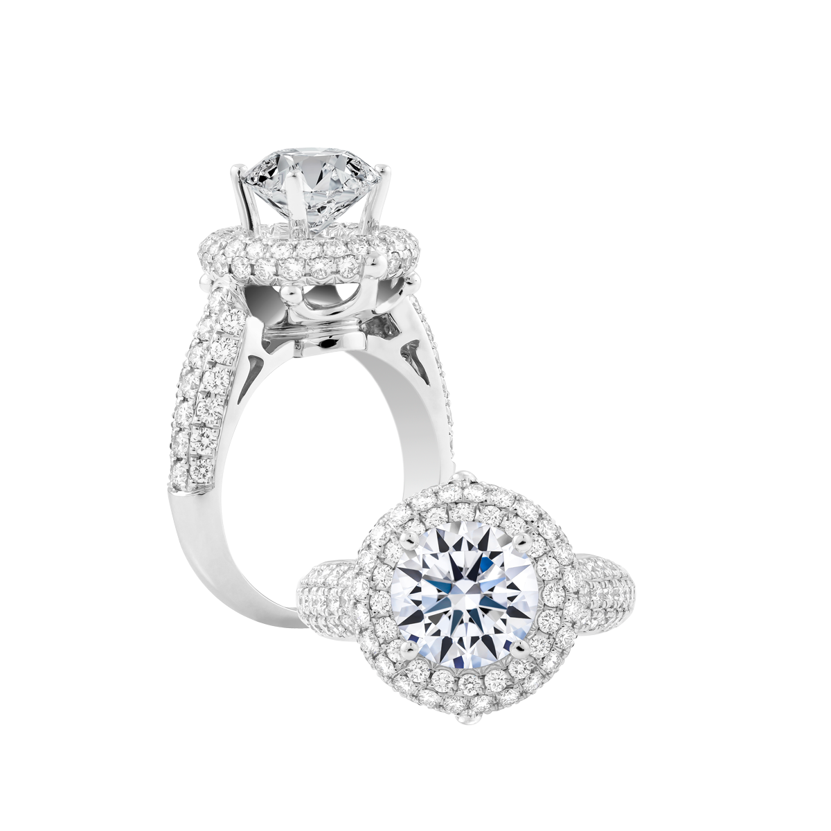 Nhẫn nữ đính đá CZ vàng 14K Vania 3CT