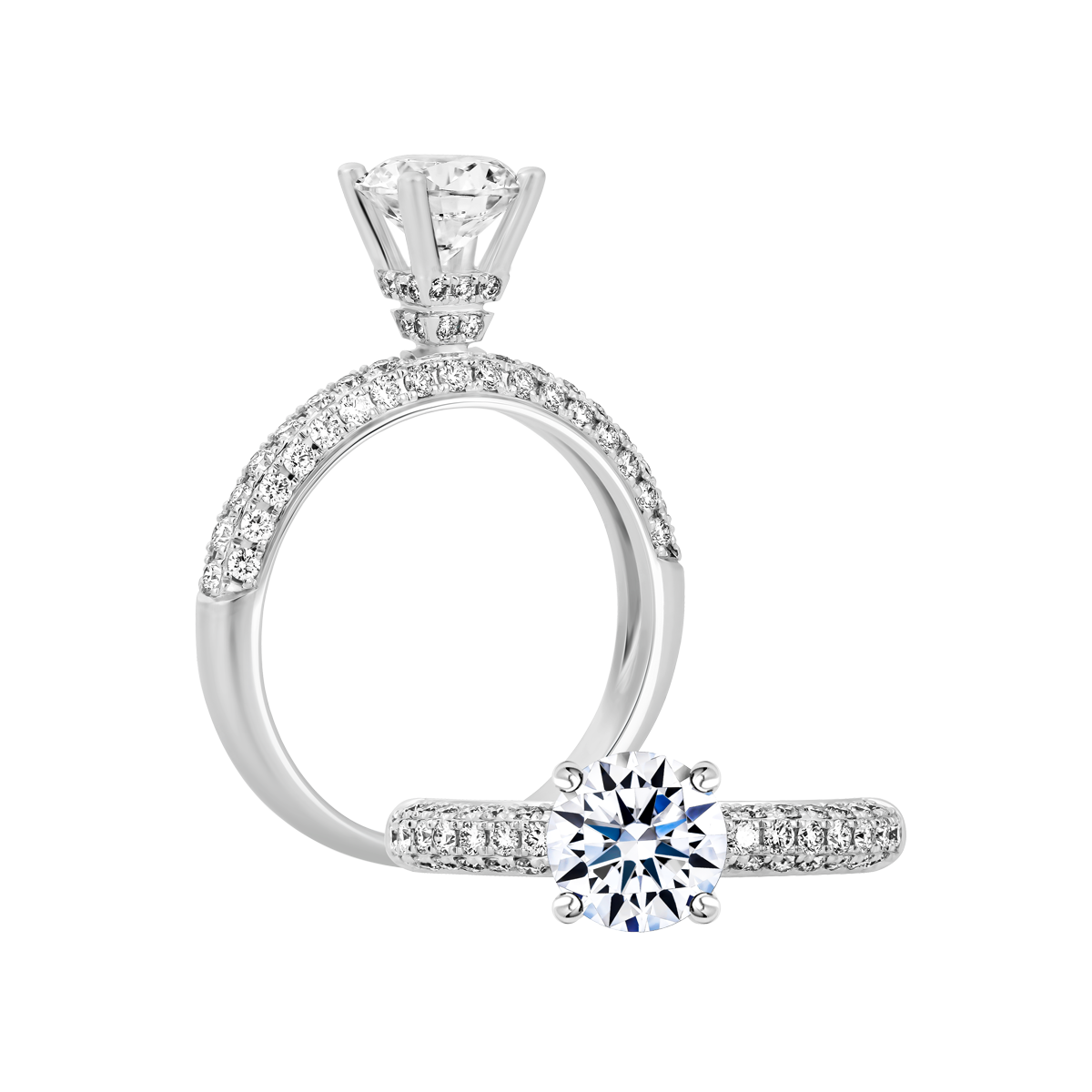 Nhẫn nữ đính đá CZ vàng 14K Splendor 1CT