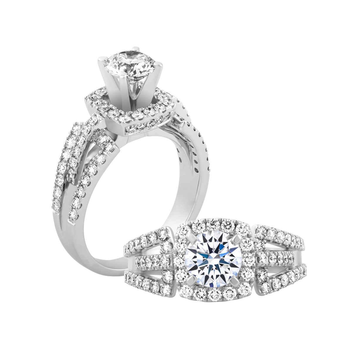 Nhẫn nữ kim cương tấm vàng 14K Fealty N 1.5CT