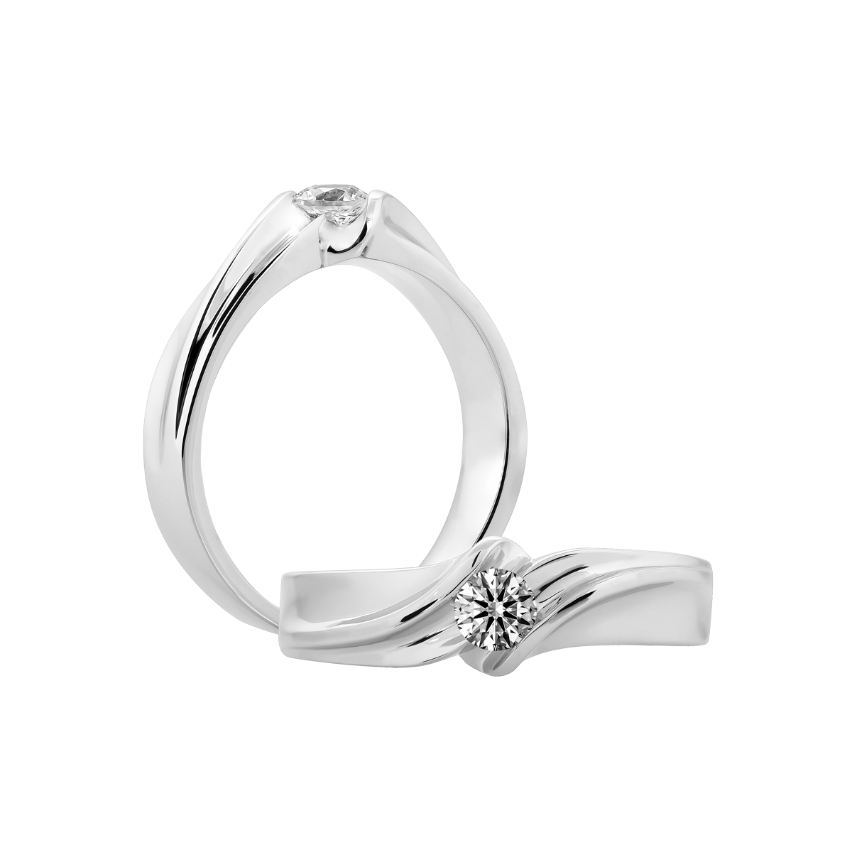 Nhẫn cưới nam đính đá CZ vàng 14K Dandy 2C M