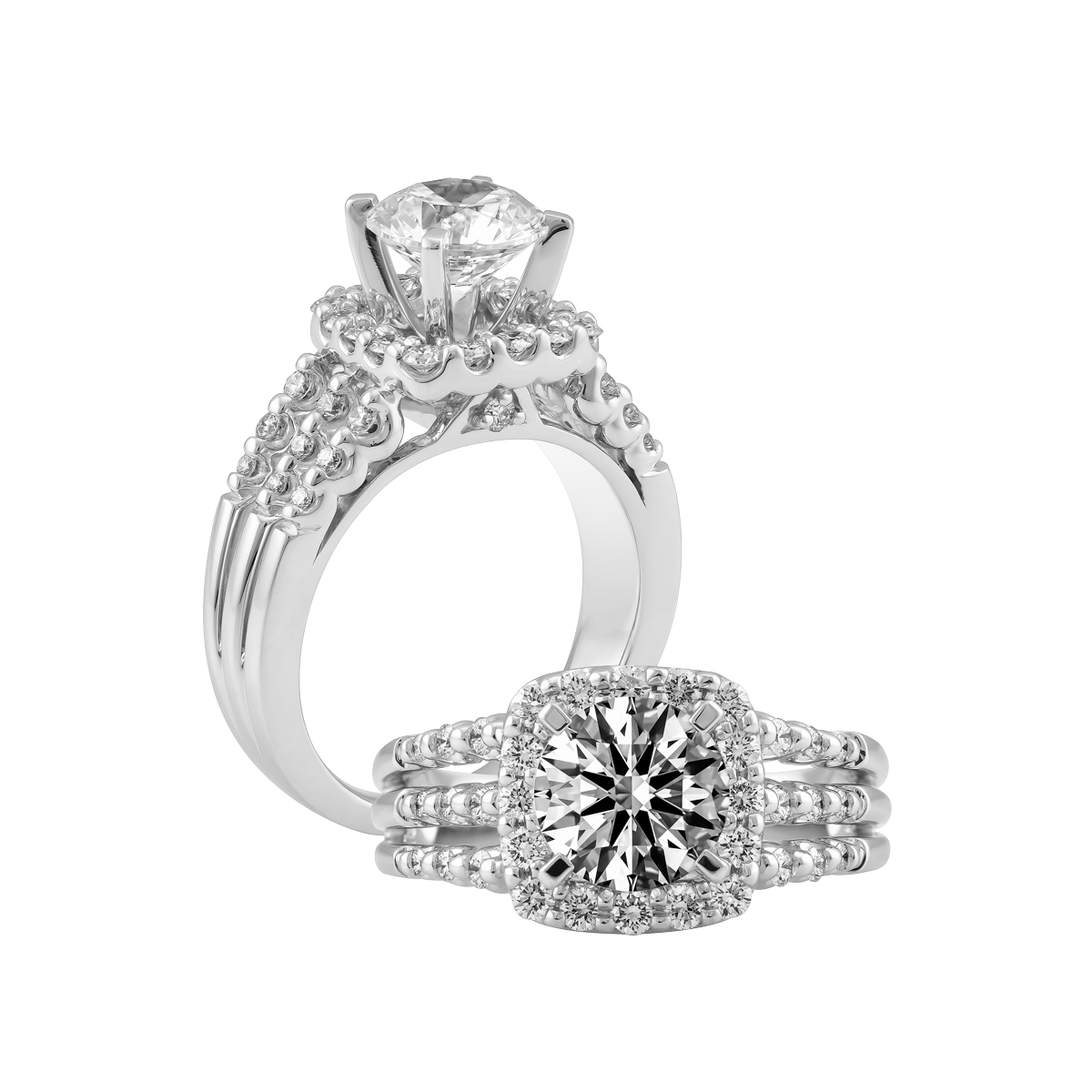 Nhẫn nữ kim cương tấm vàng 14K Belfry 5C