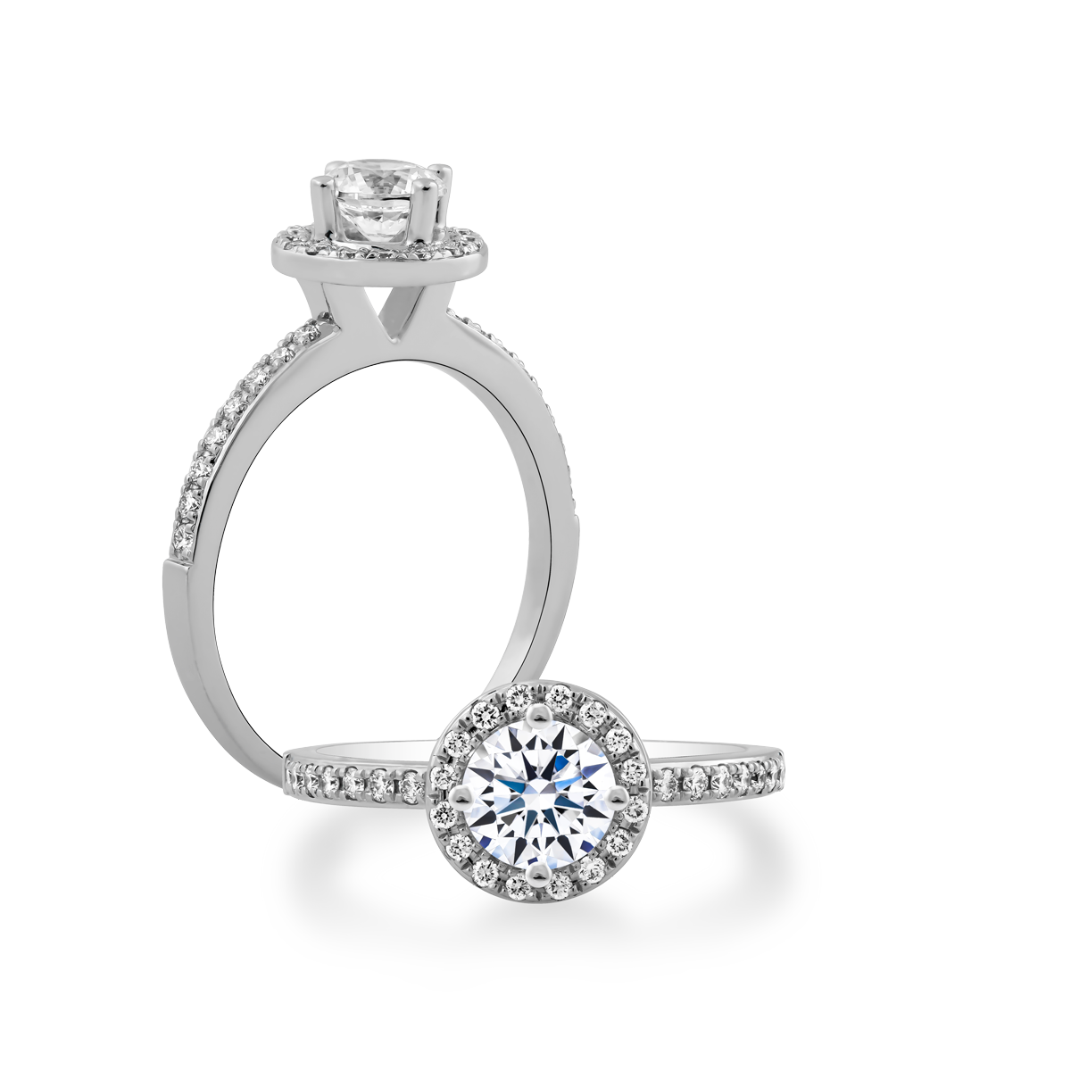 Ổ nhẫn nữ kim cương tấm vàng 14K Evoke N 3C