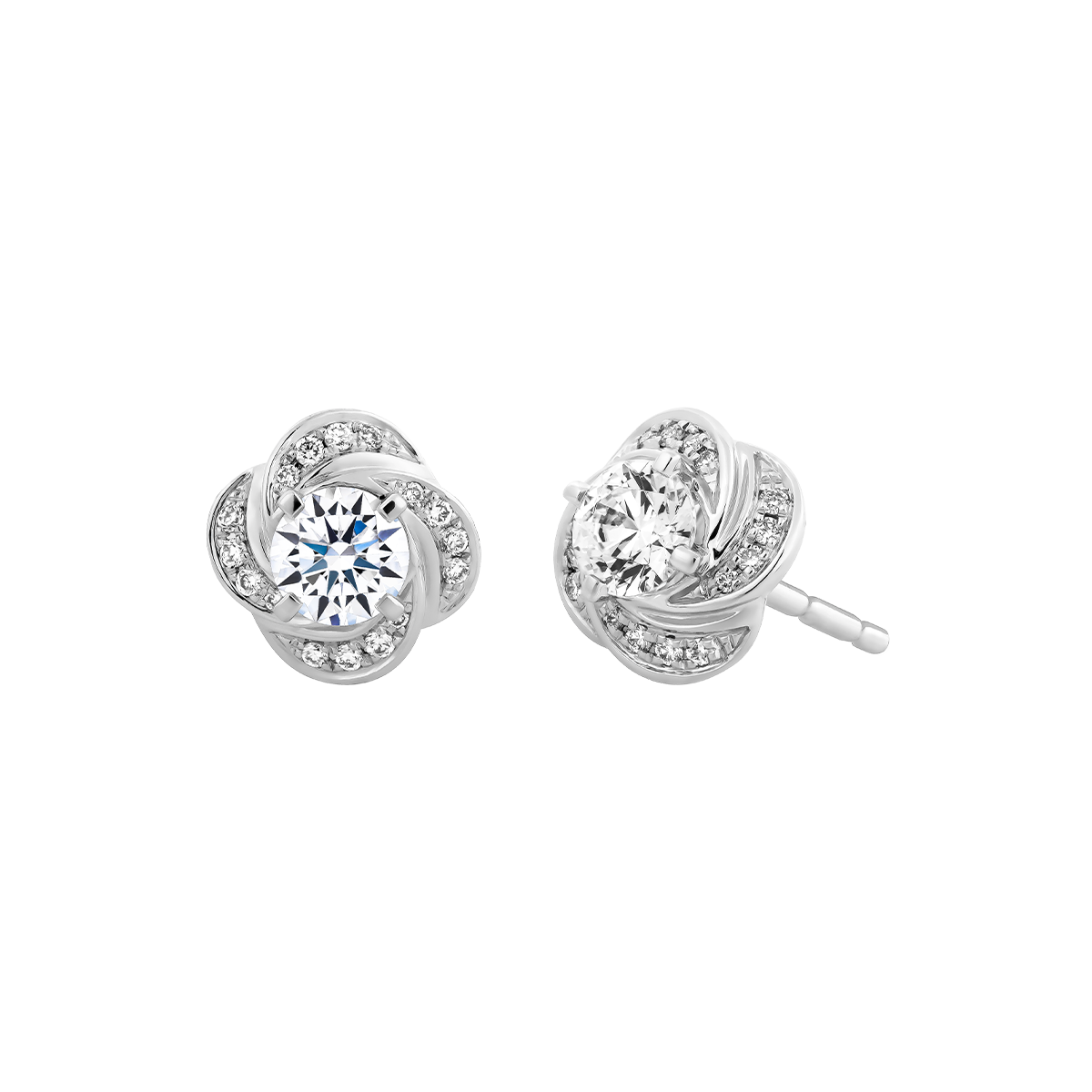 Ổ Bông kim cương tấm vàng 14K Canzon 3C