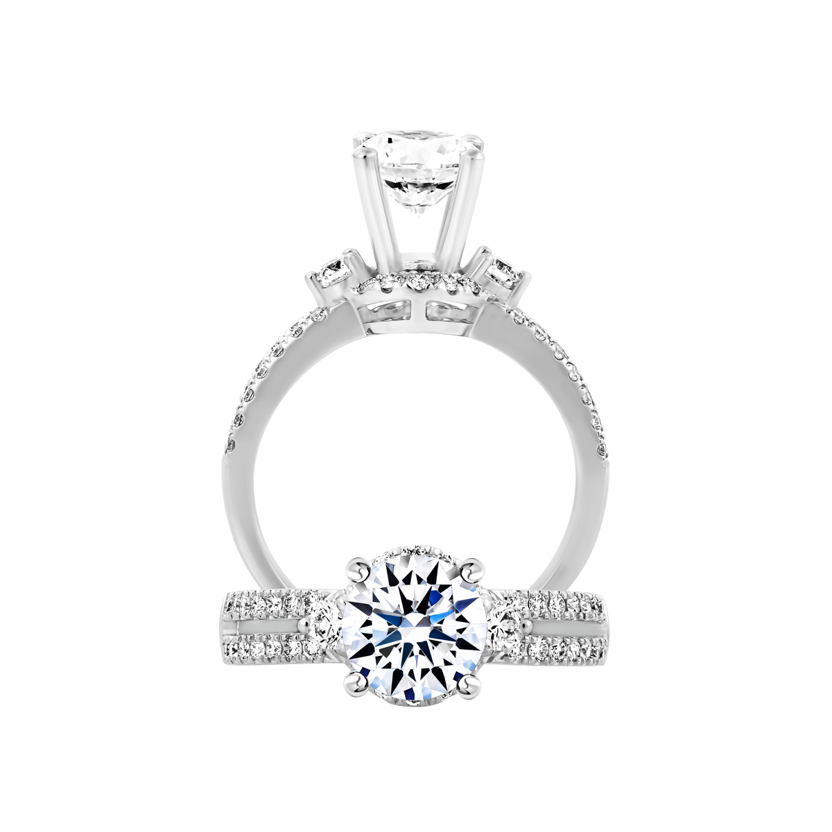 Nhẫn nữ đính đá CZ vàng 14K Becka N 1.5CT