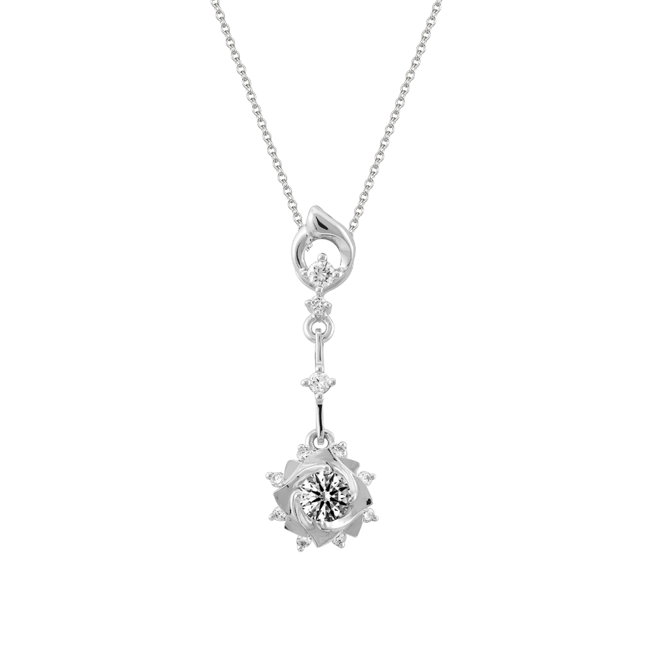 Mặt kim cương 8 Hearts & Arrows vàng 14K Jasmine H&A 2C