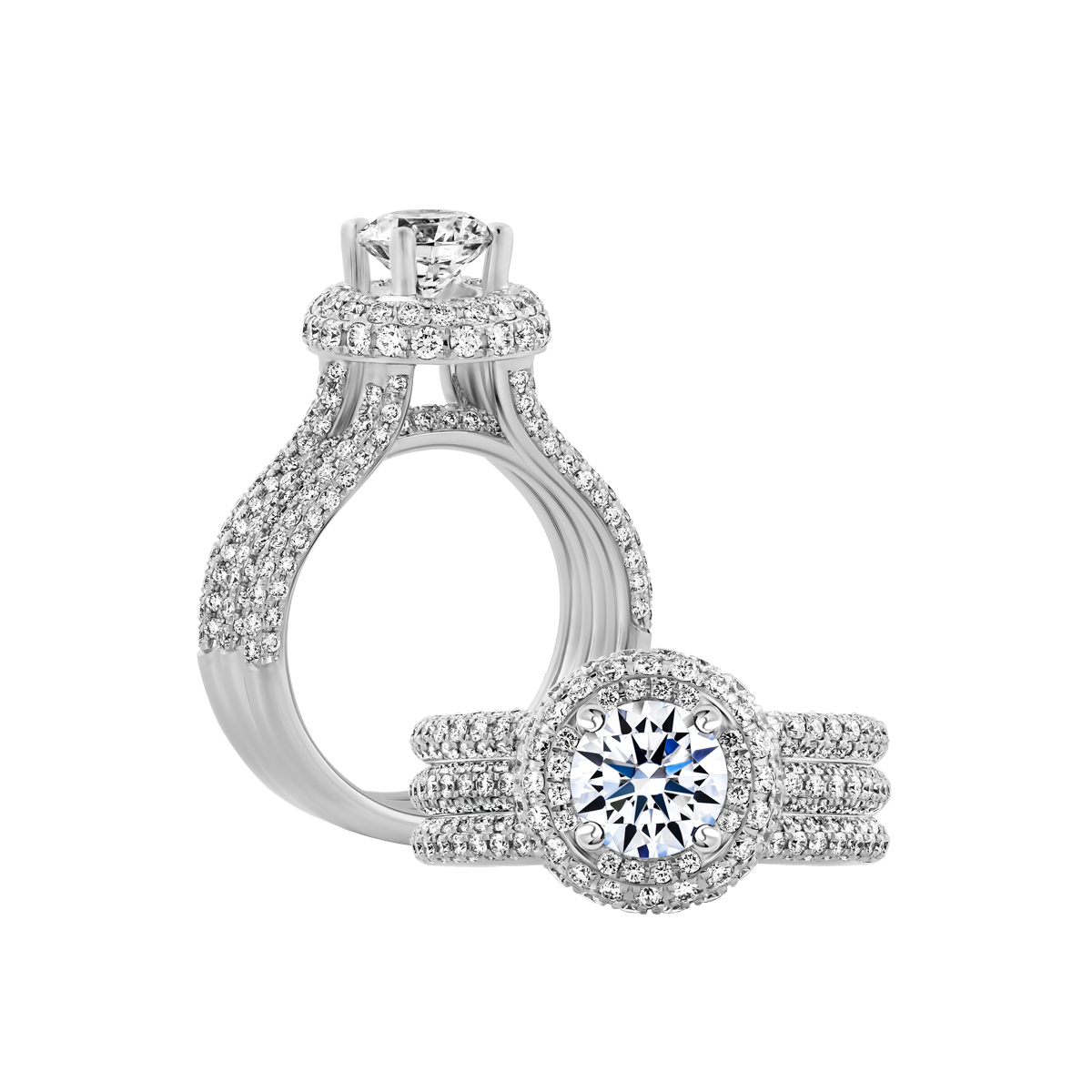 Nhẫn nữ kim cương tấm vàng 18K Persuasion N2 1CT